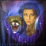 Lederjacke Indian Girl•Airbrush•ART and AIR•Vorarlberg